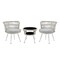 Manhattan Comfort Monaco Rope Wicker 3-Piece Patio Conversation Set with Cushions in Grey OD-CV013-GY - alternate 1